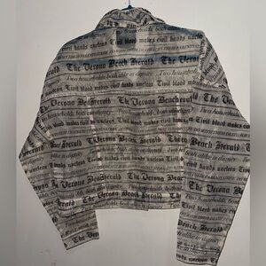 Romeo and Juliet X Forever 21 Limited Edition Newspaper Print Mesh Button Top